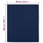 Sábanas bajeras jersey 2 uds algodón azul marino 90x200 cm de , Sábanas - Ref: Foro24-136231, Precio: 25,48 €, Descuento: %
