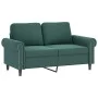 Set of sofas with 3 dark green velvet cushions by , Sofas - Ref: Foro24-3202222, Price: 579,25 €, Discount: %