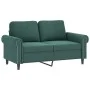 Dreiteiliges Sofaset mit dunkelgrünen Samtkissen. von , Sofas - Ref: Foro24-3202262, Preis: 615,39 €, Rabatt: %