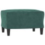 Juego de sofás con cojines 3 piezas terciopelo verde oscuro de , Sofás - Ref: Foro24-3202262, Precio: 626,53 €, Descuento: %