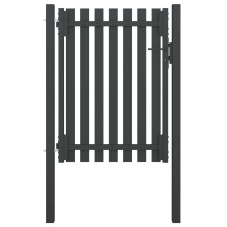 Puerta de valla del jardín de acero gris antracita 1x1,7 cm de , Puertas de jardín - Ref: Foro24-146329, Precio: 237,20 €, De...