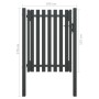 Puerta de valla del jardín de acero gris antracita 1x1,7 cm de , Puertas de jardín - Ref: Foro24-146329, Precio: 237,20 €, De...