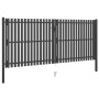 Puerta de valla del jardín de acero gris antracita 4x2 cm de , Puertas de jardín - Ref: Foro24-146336, Precio: 706,36 €, Desc...