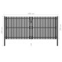 Puerta de valla del jardín de acero gris antracita 4x2 cm de , Puertas de jardín - Ref: Foro24-146336, Precio: 706,36 €, Desc...
