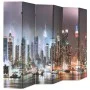 Biombo divisor plegable 228x170 cm Nueva York de noche de , Divisores de ambientes - Ref: Foro24-245864, Precio: 138,24 €, De...