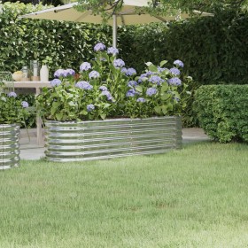 Jardinera arriate acero recubrimiento polvo plata 152x40x36 cm de , Maceteros y jardineras - Ref: Foro24-318872, Precio: 47,5...