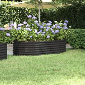 Jardinera arriate acero recubierto polvo antracita 152x80x36 cm de , Maceteros y jardineras - Ref: Foro24-318916, Precio: 52,...