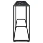 Mesa consola vidrio templado mármol negro 220x35x75,5 cm de , Mesas auxiliares - Ref: Foro24-331693, Precio: 110,12 €, Descue...
