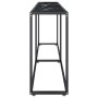 Mesa consola vidrio templado mármol negro 220x35x75,5 cm de , Mesas auxiliares - Ref: Foro24-331693, Precio: 112,20 €, Descue...