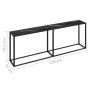 Mesa consola vidrio templado mármol negro 220x35x75,5 cm de , Mesas auxiliares - Ref: Foro24-331693, Precio: 110,12 €, Descue...