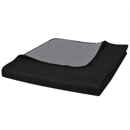Quilted double-sided black and grey bedspread 230x260 cm by , Bedspreads and duvets - Ref: Foro24-130885, Price: 21,08 €, Dis...