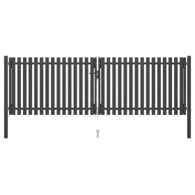 Puerta de valla del jardín de acero gris antracita 4x1,5 cm de , Puertas de jardín - Ref: Foro24-146334, Precio: 443,60 €, De...