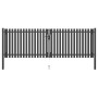 Puerta de valla del jardín de acero gris antracita 4x1,5 cm de , Puertas de jardín - Ref: Foro24-146334, Precio: 461,83 €, De...