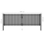 Puerta de valla del jardín de acero gris antracita 4x1,5 cm de , Puertas de jardín - Ref: Foro24-146334, Precio: 461,83 €, De...