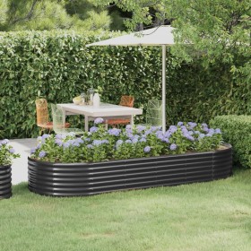 Jardinera arriate acero recubierto polvo antracita 249x100x36cm de , Maceteros y jardineras - Ref: Foro24-318996, Precio: 60,...