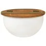 Mesa de centro de madera maciza reciclada blanca 50x27 cm de , Mesas de centro - Ref: Foro24-351754, Precio: 106,54 €, Descue...