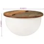 Mesa de centro de madera maciza reciclada blanca 50x27 cm de , Mesas de centro - Ref: Foro24-351754, Precio: 106,54 €, Descue...