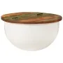 Mesa de centro de madera maciza reciclada blanca 50x27 cm de , Mesas de centro - Ref: Foro24-351754, Precio: 106,54 €, Descue...