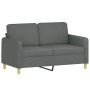 Juego de sofás con cojines 3 piezas tela gris oscuro de , Sofás - Ref: Foro24-3202111, Precio: 520,29 €, Descuento: %