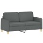 Juego de sofás con cojines 3 piezas tela gris oscuro de , Sofás - Ref: Foro24-3202111, Precio: 520,29 €, Descuento: %