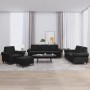 Juego de sofás con cojines 4 piezas terciopelo negro de , Sofás - Ref: Foro24-3202185, Precio: 784,23 €, Descuento: %