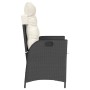Sillón reclinable de jardín con cojines ratán sintético negro de , Sillas de jardín - Ref: Foro24-365256, Precio: 123,38 €, D...