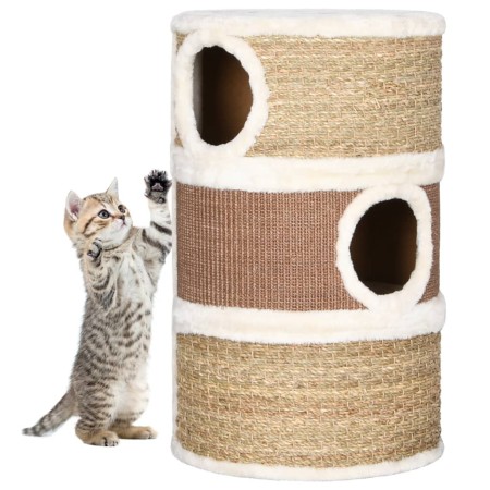 Barril rascador para gatos hierba marina 60 cm de vidaXL, Mobiliario para gatos - Ref: Foro24-170976, Precio: 87,17 €, Descue...