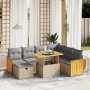 Juego de sofás de jardín con cojines beige 8 pzas ratán PE de , Conjuntos de jardín - Ref: Foro24-3276265, Precio: 524,31 €, ...
