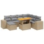 Juego de sofás de jardín con cojines beige 8 pzas ratán PE de , Conjuntos de jardín - Ref: Foro24-3275943, Precio: 539,42 €, ...