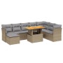 Set de sofás de jardín 9 pzas con cojines ratán sintético beige de , Conjuntos de jardín - Ref: Foro24-3270975, Precio: 546,8...