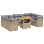Juego de sofás jardín con cojines beige 10 pzas ratán sintético de , Conjuntos de jardín - Ref: Foro24-3270996, Precio: 618,8...
