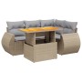 Juego de sofás jardín con cojines 5 pzas ratán sintético beige de , Conjuntos de jardín - Ref: Foro24-3272179, Precio: 380,12...