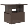 Mesa de jardín superficie vidrio ratán PE marrón 100x55x73 cm de , Mesas de jardín - Ref: Foro24-366208, Precio: 109,58 €, De...