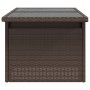 Mesa de jardín superficie vidrio ratán PE marrón 100x55x73 cm de , Mesas de jardín - Ref: Foro24-366208, Precio: 109,58 €, De...