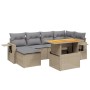Set sofás de jardín 7 piezas y cojines ratán sintético beige de , Conjuntos de jardín - Ref: Foro24-3271857, Precio: 469,67 €...