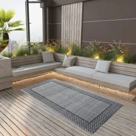 Alfombra de exterior PP gris 190x290 cm de vidaXL, Protectores para exterior - Ref: Foro24-310415, Precio: 52,25 €, Descuento: %