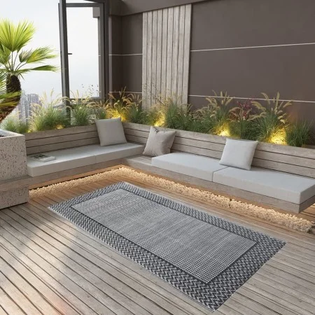 Alfombra de exterior PP gris 190x290 cm de vidaXL, Protectores para exterior - Ref: Foro24-310415, Precio: 52,25 €, Descuento: %