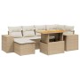 Set sofás de jardín 7 piezas y cojines ratán sintético beige de , Conjuntos de jardín - Ref: Foro24-3272738, Precio: 505,88 €...