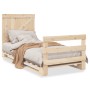 Estructura de cama con cabecero madera maciza de pino 90x200 cm de , Camas y somieres - Ref: Foro24-3281556, Precio: 143,40 €...