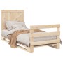 Estructura de cama con cabecero madera maciza de pino 90x200 cm de , Camas y somieres - Ref: Foro24-3281556, Precio: 143,40 €...