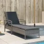 Tumbona con cojín ratán sintético gris 63x200x81 cm by , Loungers - Ref: Foro24-368301, Price: 165,77 €, Discount: %