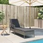 Tumbona con cojín ratán sintético gris 63x200x81 cm by , Loungers - Ref: Foro24-368301, Price: 165,77 €, Discount: %