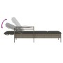 Tumbona con cojín ratán sintético gris 63x200x81 cm de , Tumbonas - Ref: Foro24-368301, Precio: 153,32 €, Descuento: %