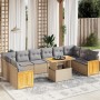 Set de sofás de jardín 11pzas con cojines ratán sintético beige de , Conjuntos de jardín - Ref: Foro24-3274132, Precio: 709,3...