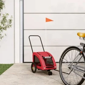 Remolque de bicicleta mascotas hierro tela Oxford rojo de , Cochecitos para mascotas - Ref: Foro24-93971, Precio: 101,04 €, D...