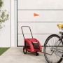 Remolque de bicicleta mascotas hierro tela Oxford rojo de , Cochecitos para mascotas - Ref: Foro24-93971, Precio: 102,51 €, D...