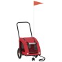Remolque de bicicleta mascotas hierro tela Oxford rojo de , Cochecitos para mascotas - Ref: Foro24-93971, Precio: 102,51 €, D...
