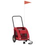 Remolque de bicicleta mascotas hierro tela Oxford rojo de , Cochecitos para mascotas - Ref: Foro24-93971, Precio: 102,51 €, D...