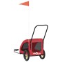 Remolque de bicicleta mascotas hierro tela Oxford rojo de , Cochecitos para mascotas - Ref: Foro24-93971, Precio: 102,51 €, D...