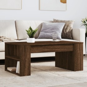 Mesa de centro madera de ingeniería marrón roble 102x55x42 cm de , Mesas de centro - Ref: Foro24-831860, Precio: 60,90 €, Des...